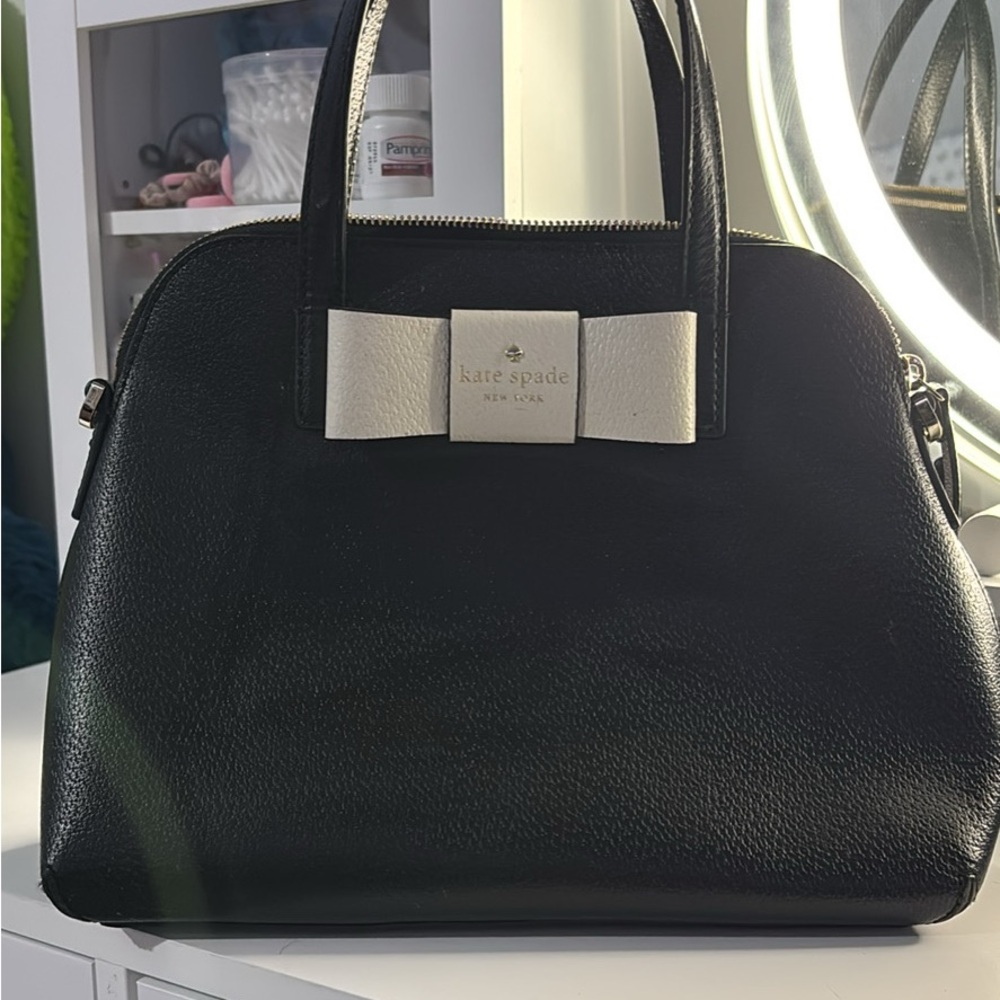 Kate Spade Black and White Bow Handbag